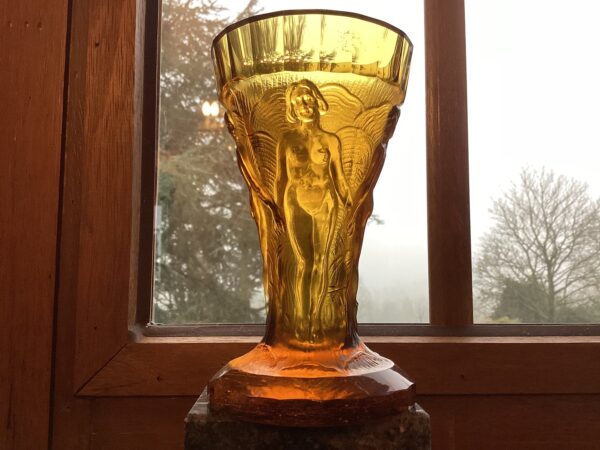 Boheems. Jarrón de cristal