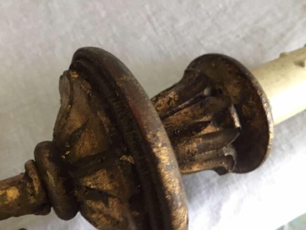 Apliques hoja hierro forjado dorado - Imagen 16