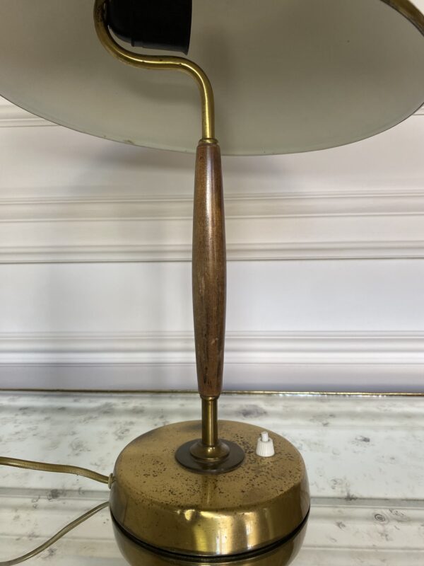 LAMPARA Sobremesa latón dorado y madera de Einar Bäckström, Modelo 5014 - Imagen 5