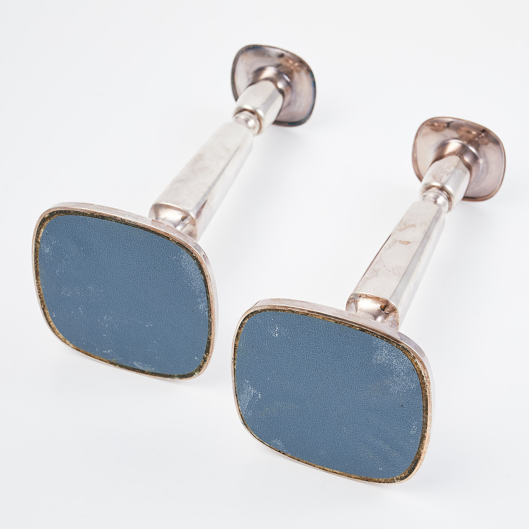 Par de candelabros en plata diseñados por Tore Eldh para Ceson -Suecia- - Imagen 5