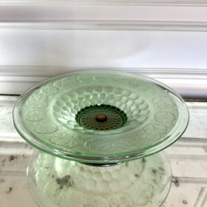 Centro de mesa Art Decó verde glaciar