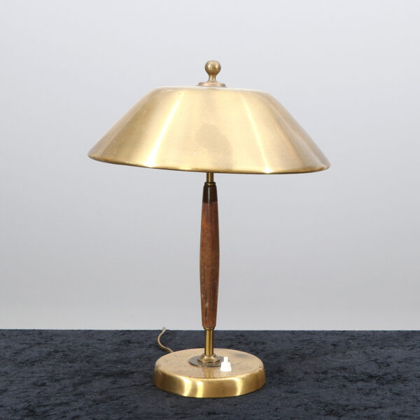 LAMPARA Sobremesa latón dorado y madera de Einar Bäckström, Modelo 5014 - Imagen 6