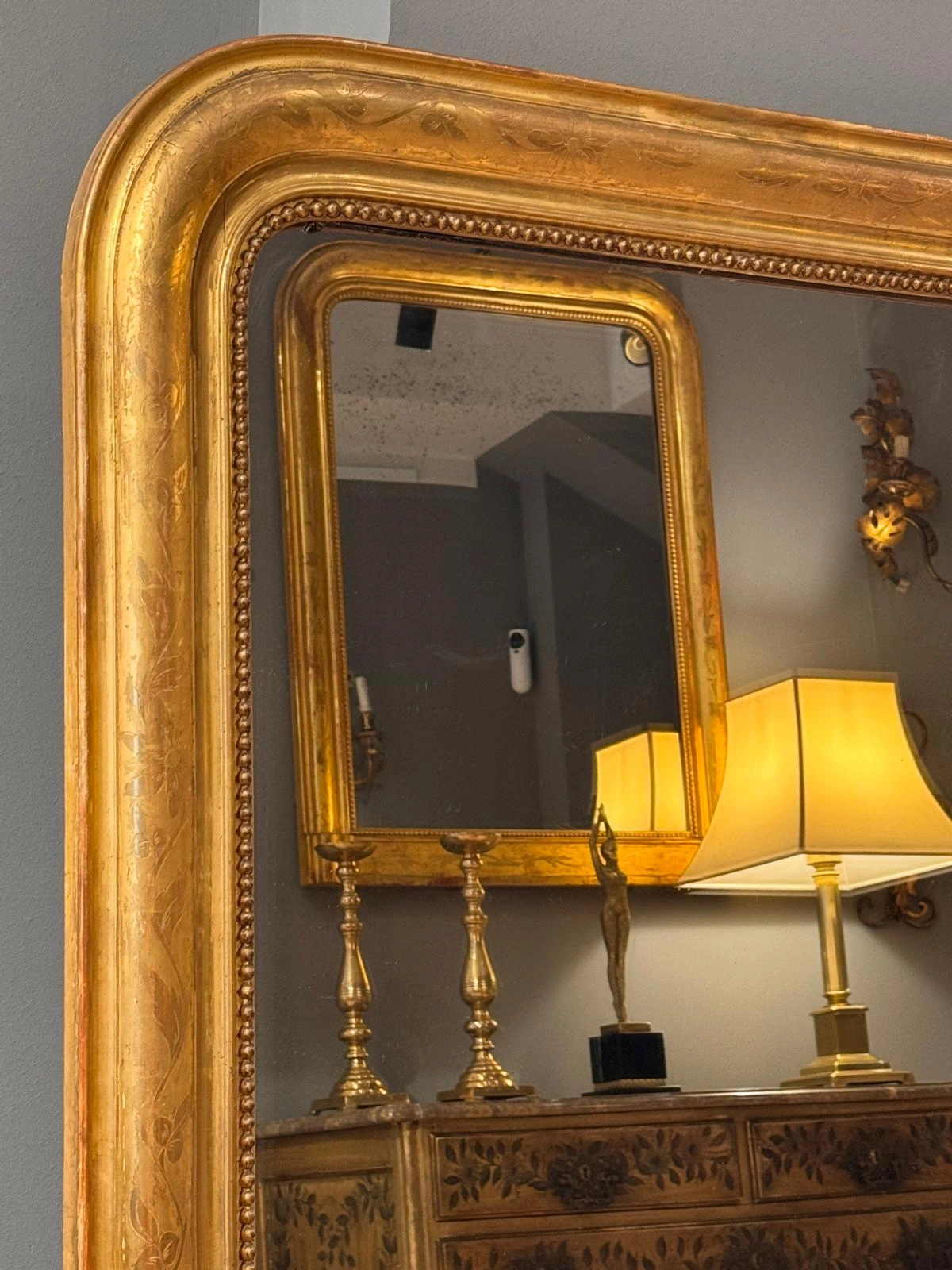 Espejo estilo Louis-Philippe gran formato - Imagen 2