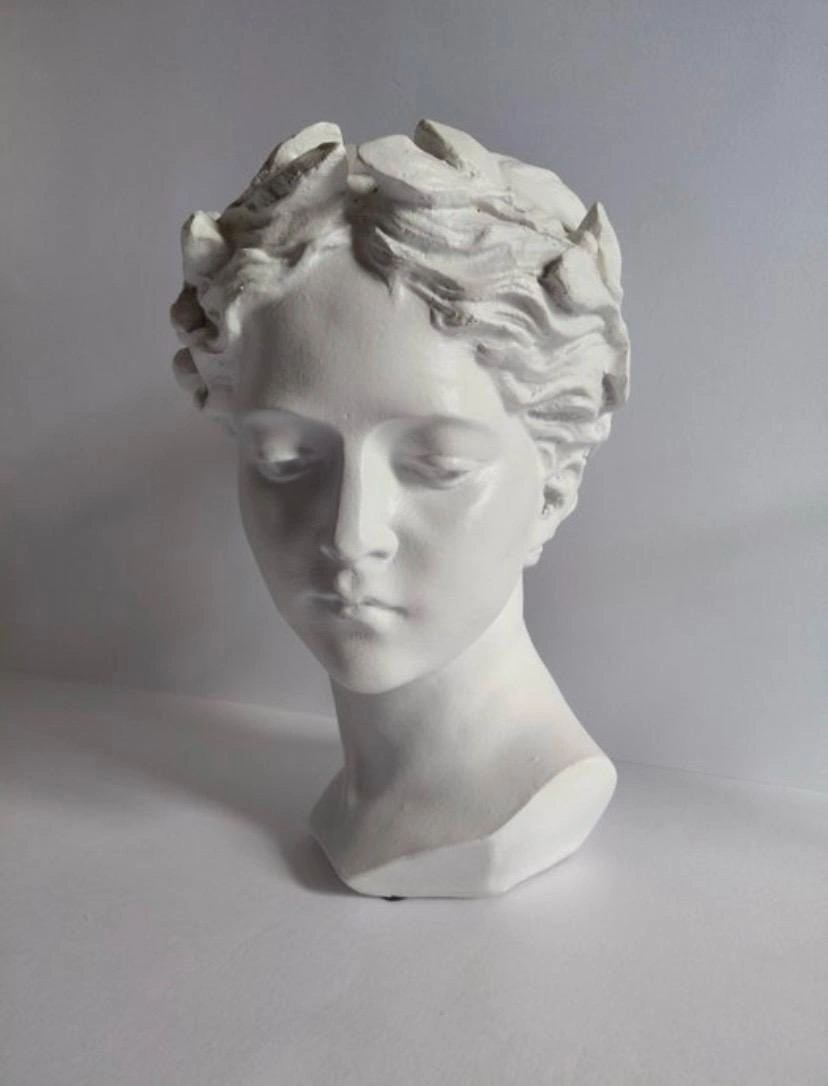 Busto femenino en yeso blanco - Imagen 5