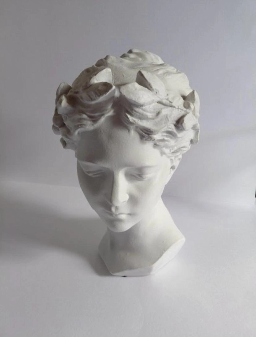 Busto femenino en yeso blanco - Imagen 6