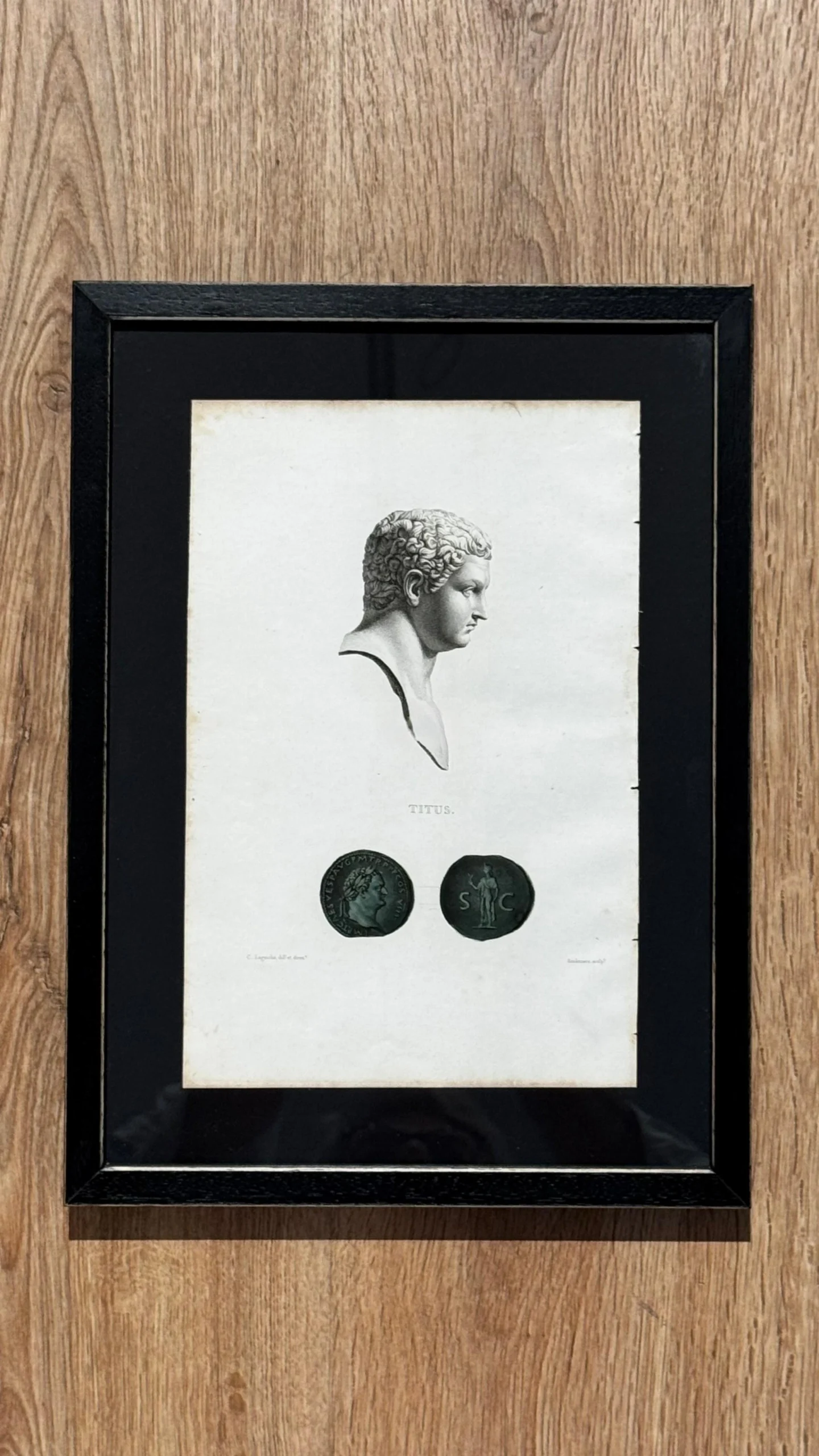 Serie de nueve grabados de la antigua Roma · París, 1835. Marco negro - Imagen 3