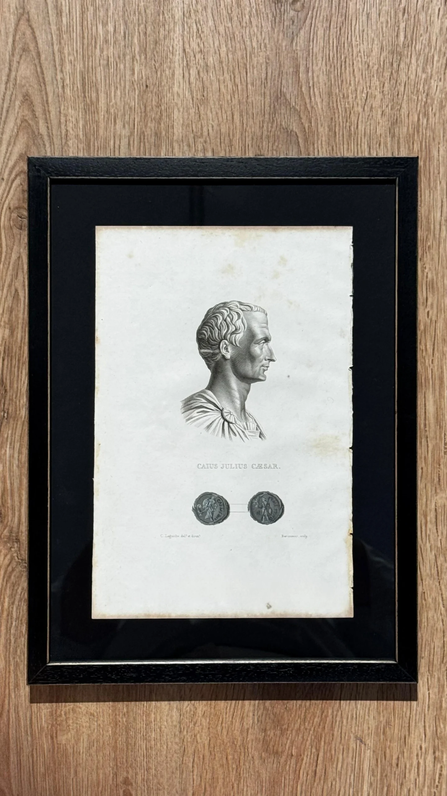 Serie de nueve grabados de la antigua Roma · París, 1835. Marco negro - Imagen 5